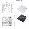 BESCO Brodzik 90x90 Vexo Marble Black 90 VMB-90-90-K